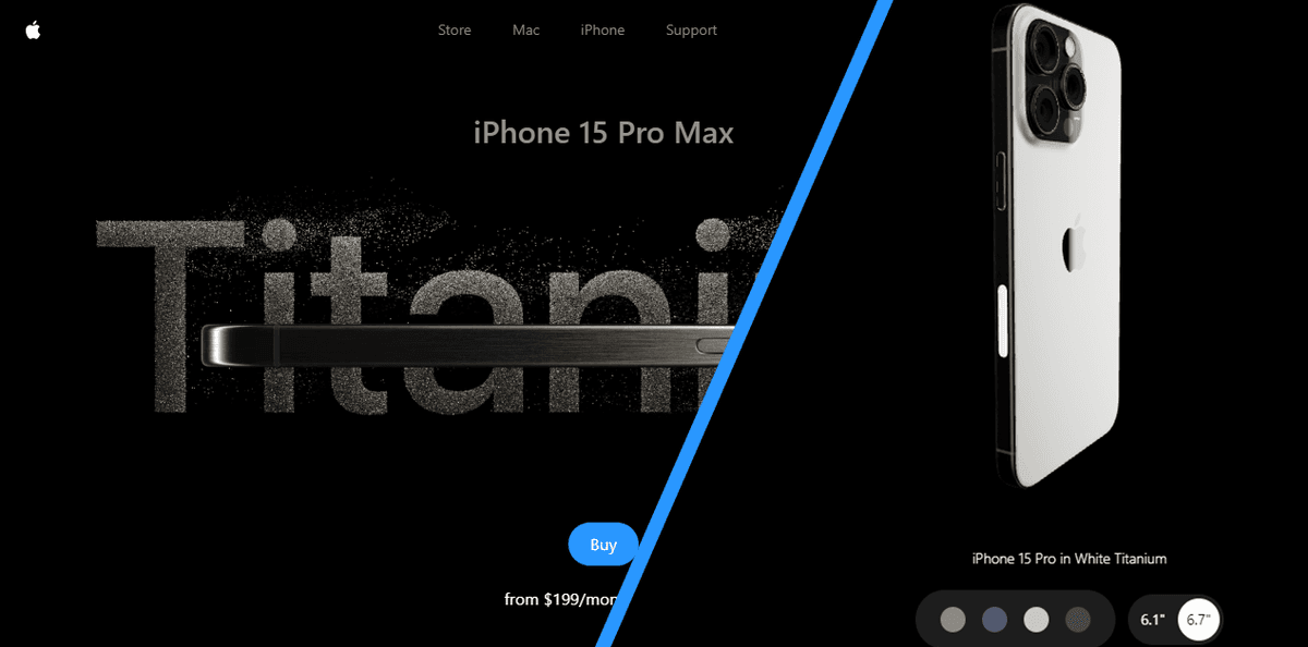 Apple Website Clone - iPhone 15 Pro